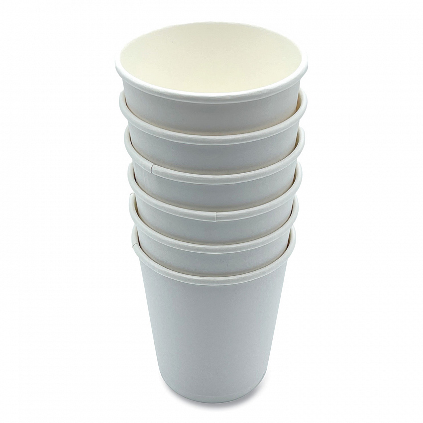 Paper Hot Cups, Double-Walled, 8 oz, White, 500/Carton (DW8HCUP)