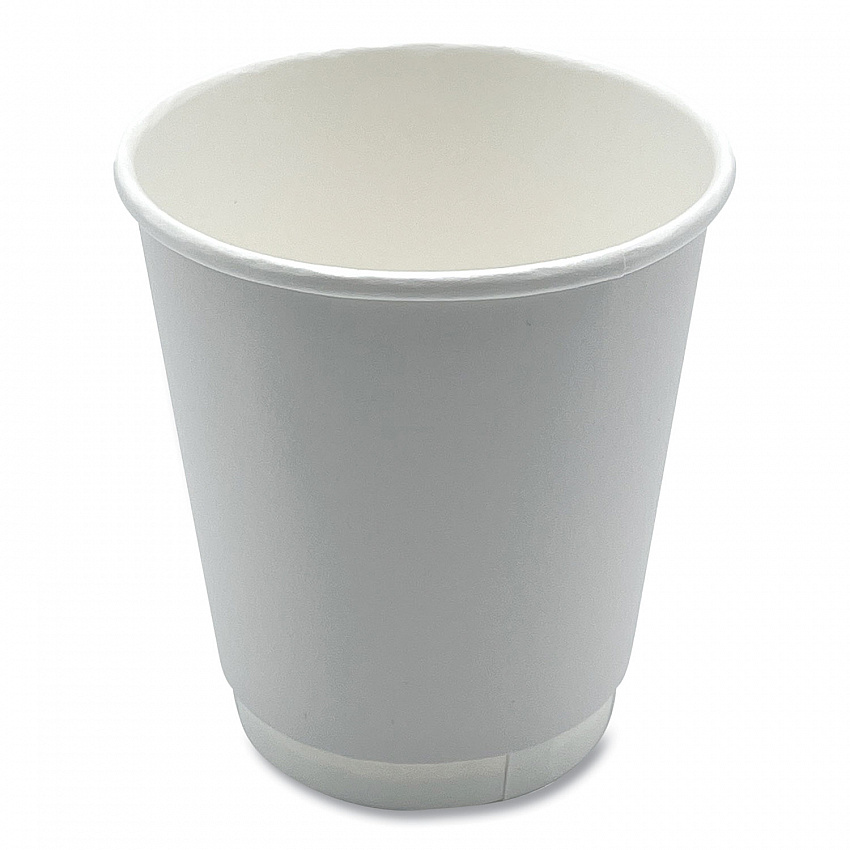 Paper Hot Cups, Double-Walled, 10 oz, White, 500/Carton (DW10HCUP)
