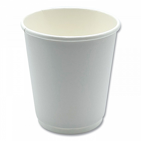 Paper Hot Cups, Double-Walled, 8 oz, White, 25/Pack (DW8HCUPPK)