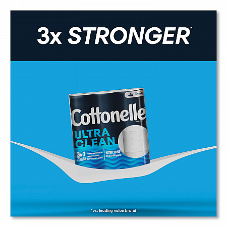 Ultra CleanCare Toilet Paper, Strong Tissue, Septic Safe, 1-Ply, White, 284 Sheets/Roll, 6 Rolls/Pack, 36 Rolls/Carton (55699)