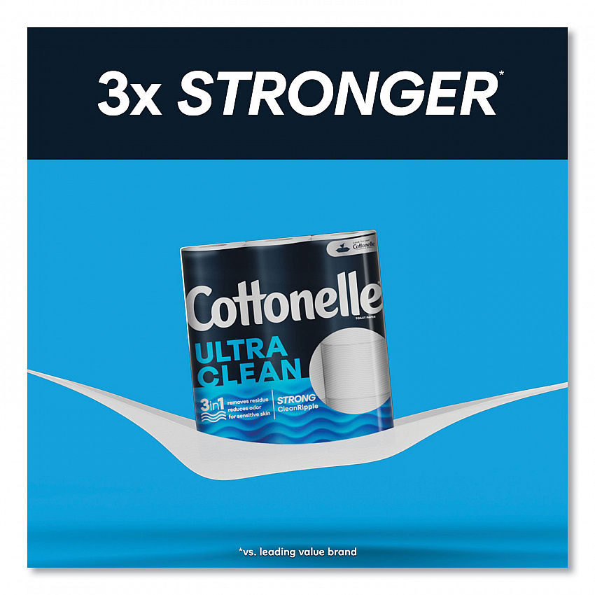 Ultra CleanCare Toilet Paper, Strong Tissue, Septic Safe, 1-Ply, White, 284 Sheets/Roll, 6 Rolls/Pack, 36 Rolls/Carton (55699)