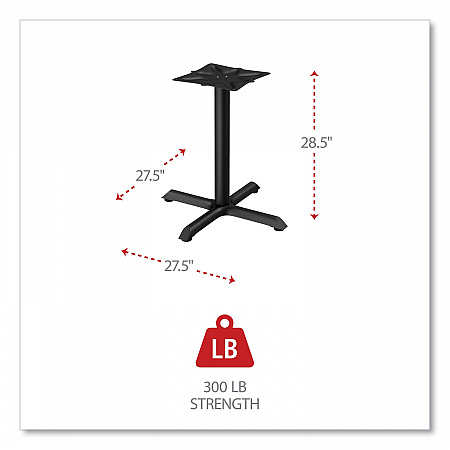 Alera Hospitality Series Single-Column Bases, 27.5