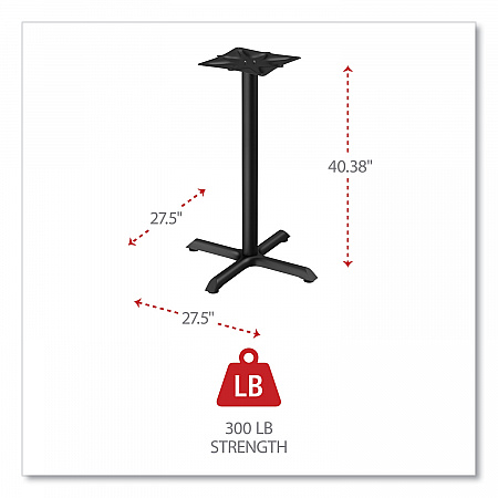 Alera Hospitality Series Single-Column Bases, 27.5