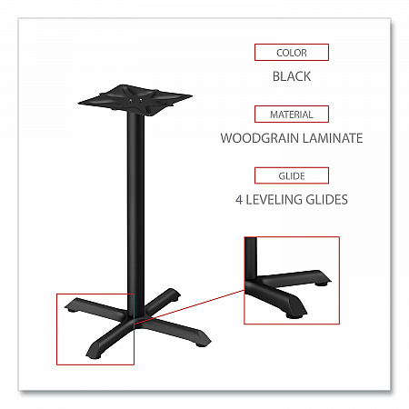 Alera Hospitality Series Single-Column Bases, 27.5
