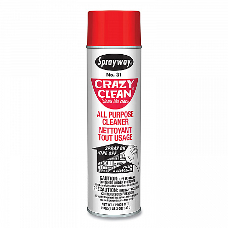 Crazy Clean All Purpose Cleaner, Floral Scent, 19 oz Aerosol Spray, Dozen (031)