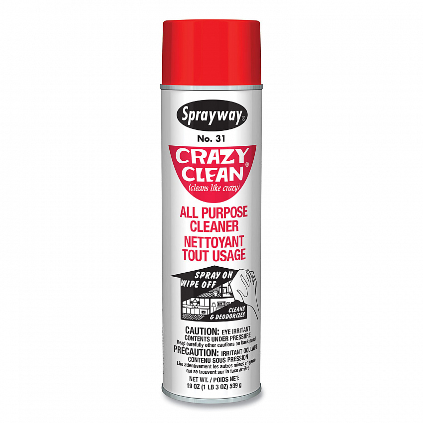 Crazy Clean All Purpose Cleaner, Floral Scent, 19 oz Aerosol Spray, Dozen (031)