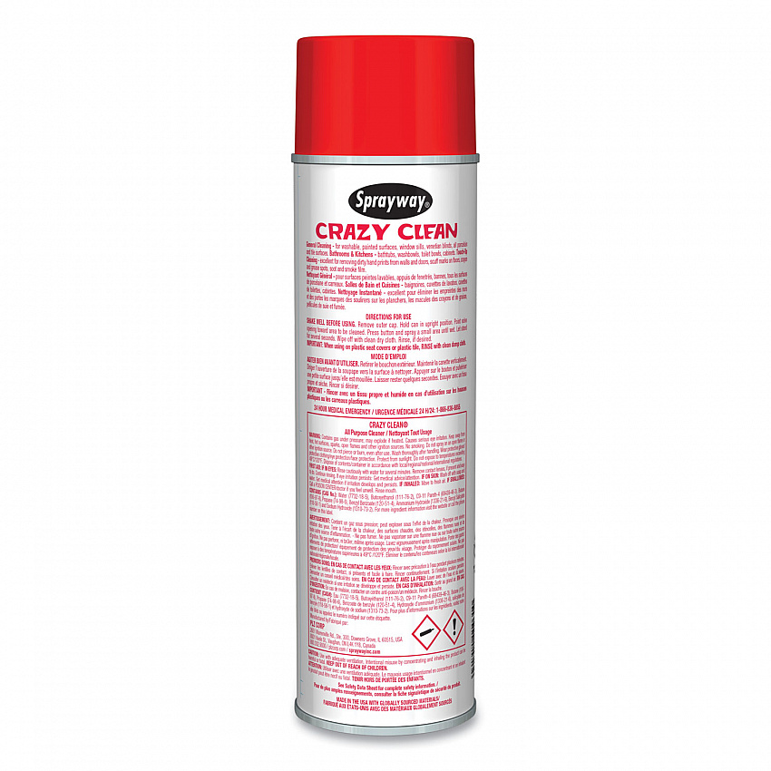 Crazy Clean All Purpose Cleaner, Floral Scent, 19 oz Aerosol Spray, Dozen (031)