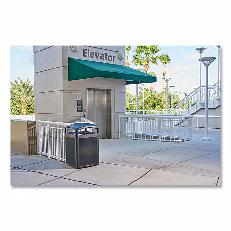 TAILOR Decorative Outdoor Waste Receptacle Frames, 51 gal, Metal, Black (2182678)
