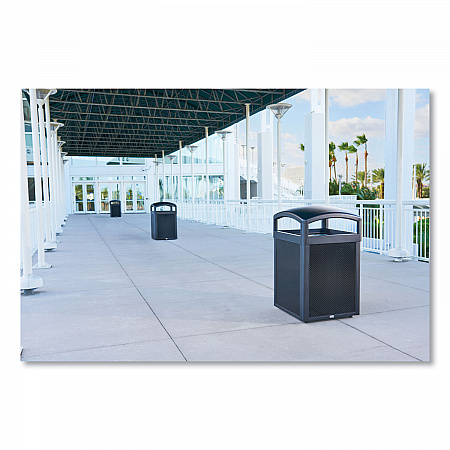 TAILOR Decorative Outdoor Waste Receptacle Frames, 41 gal, Metal, Black (2182672)