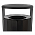 RESIST Round Waste Container, 33 gal, Metal, Black (2185041)