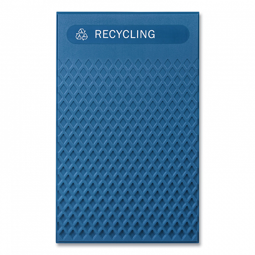 Large Prelabeled Recycled Waste Panels for Tailor and Landmark Series Containers, 20.72" x 0.5" x 34.33", Blue, 4/Carton (2182674)