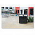 RESIST Dual Stream Waste and Recycling Container, 46 gal, Metal, Black (2184980)
