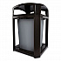 Landmark Series Classic Dome Top Container and Ashtray, 35 gal, Resin, Black (FG397001BLA)