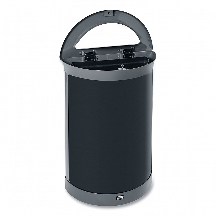 ENHANCE Series Waste Receptacle, 11.5 gal, Metal, Umbra Gray/Pearl Gray (2172845)