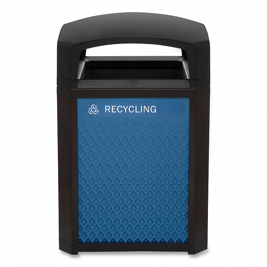 Medium Prelabeled Recycled Waste Panels for Tailor and Landmark Series Containers, 20.72" x 0.5" x 27.95", Blue, 4/Carton (2182677)
