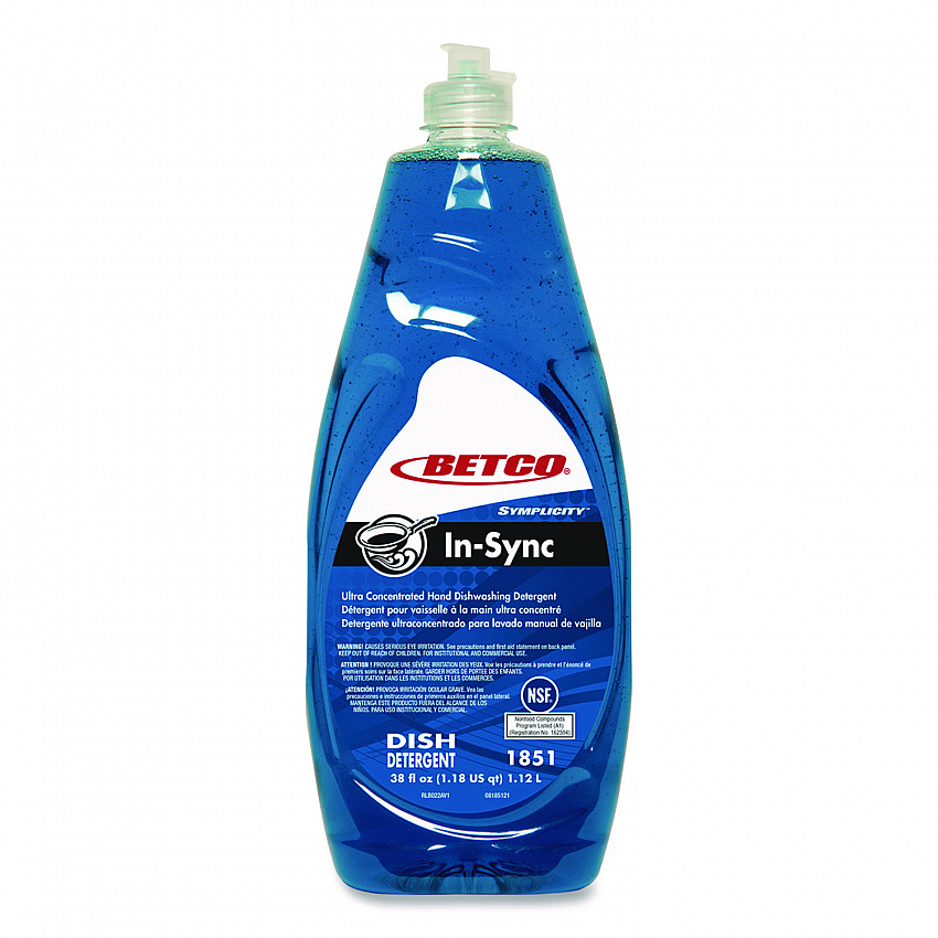 Symplicity In-Sync Hand Dishwashing Detergent, Fresh Ozonic Scent, 38 oz Bottle, 8/Carton (1851B900)