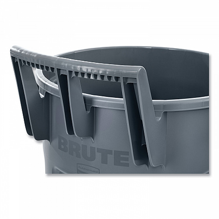 Vented Wheeled BRUTE Container, 32 gal, Plastic, Gray (2179403)