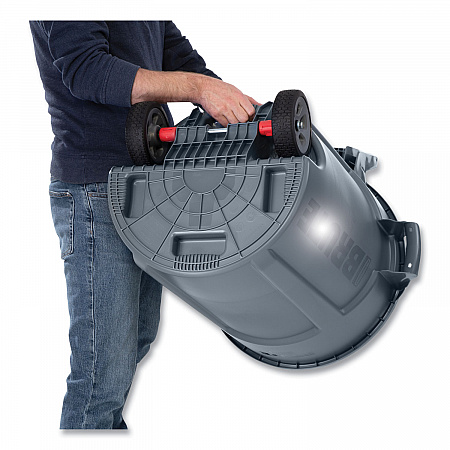 Vented Wheeled BRUTE Container, 32 gal, Plastic, Gray (2179403)