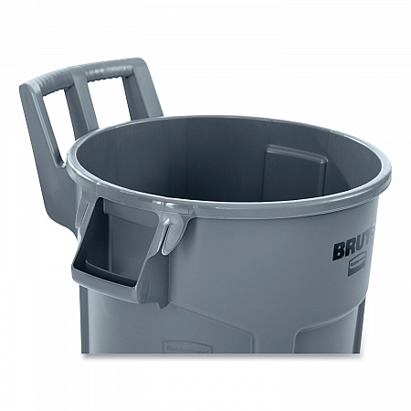 Vented Wheeled BRUTE Container, 32 gal, Plastic, Gray (2179403)