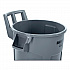 Vented Wheeled BRUTE Container, 32 gal, Plastic, Gray (2179403)