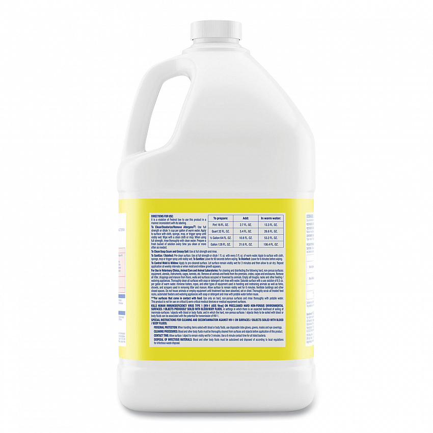 Disinfectant Deodorizing Cleaner Concentrate, Lemon Scent, 128 oz Bottle (99985EA)