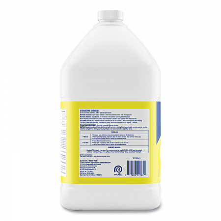 Disinfectant Deodorizing Cleaner Concentrate, Lemon Scent, 128 oz Bottle, 4/Carton (99985CT)
