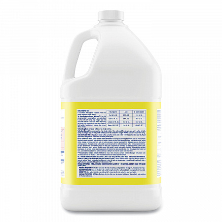 Disinfectant Deodorizing Cleaner Concentrate, Lemon Scent, 128 oz Bottle, 4/Carton (99985CT)
