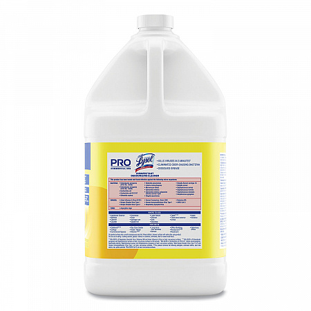 Disinfectant Deodorizing Cleaner Concentrate, Lemon Scent, 128 oz Bottle, 4/Carton (99985CT)