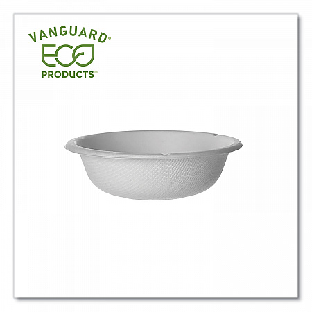 Vanguard Renewable and Compostable Sugarcane Bowls, 6 oz, White, 1,800/Carton (EPBL6NFA)