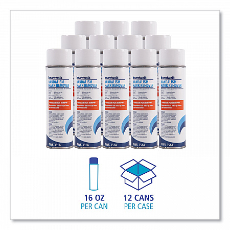Vandalism Mark Remover, 15 oz Aerosol Spray, 12/Carton (351ACT)