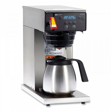 AXIOM DV-TC Dual-Voltage Thermal Carafe Coffee Brewer, 12 Cups, Silver/Black (387000011)
