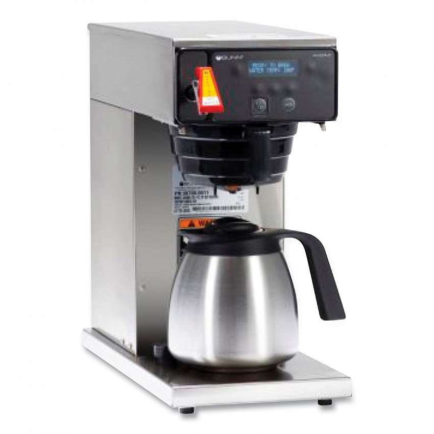 AXIOM DV-TC Dual-Voltage Thermal Carafe Coffee Brewer, 12 Cups, Silver/Black (387000011)