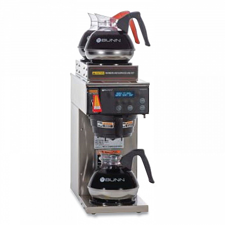 AXIOM DV-3 12-Cup Dual-Voltage Coffee Brewer with 3 Warmers, Silver/Black (387000008)