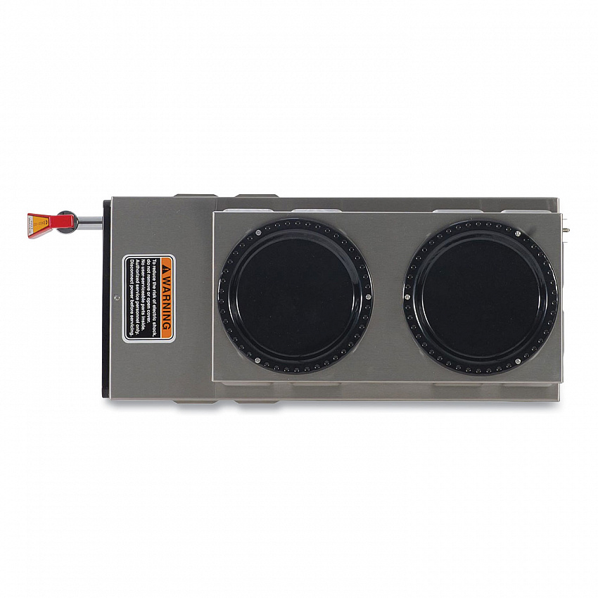 AXIOM DV-3 12-Cup Dual-Voltage Coffee Brewer with 3 Warmers, Silver/Black (387000008)