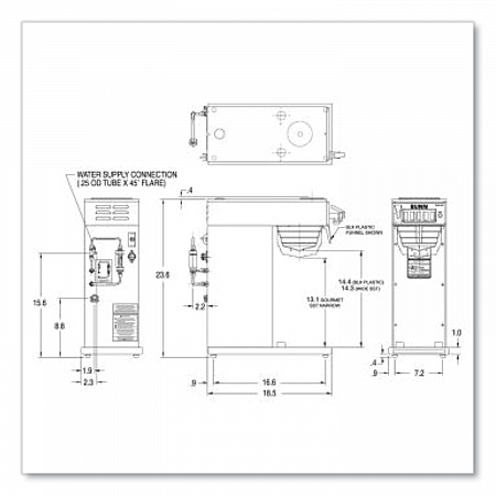 AXIOM DV-APS Airpot System, 12 Cups, Silver/Black (387000010)