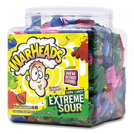 Xtreme Sour Hard Candy, Assorted Flavors, 34 oz Tub (22002140)