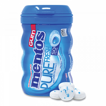 Pure Fresh Gum Variety Pack, Fresh Mint/Spearmint, 50 Pieces/Bottle, 8 Bottles/Carton (60000727)