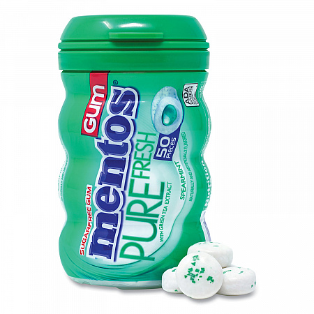 Pure Fresh Gum Variety Pack, Fresh Mint/Spearmint, 50 Pieces/Bottle, 8 Bottles/Carton (60000727)