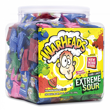 Xtreme Sour Hard Candy, Assorted Flavors, 34 oz Tub (22002140)