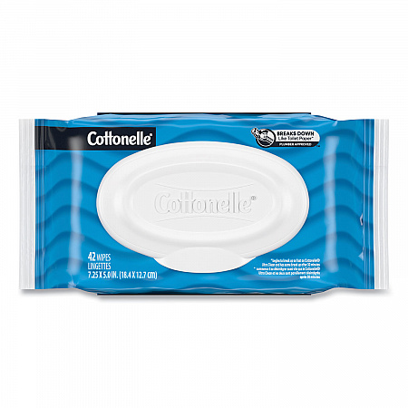 Fresh Care Flushable Cleansing Cloths, 1-Ply, 3.73 x 5.5, White, 84/Pack (35970PK)