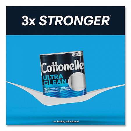 Ultra CleanCare Toilet Paper, Strong Tissue, Septic Safe, 1-Ply, White, 284 Sheets/Roll, 12 Rolls/Pack, 48 Rolls/Carton (55489)