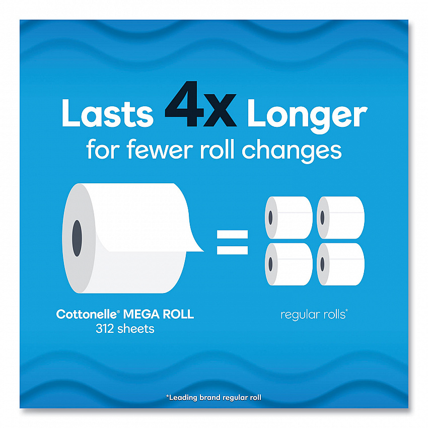 Ultra CleanCare Toilet Paper, Strong Tissue, Septic Safe, 1-Ply, White, 284 Sheets/Roll, 12 Rolls/Pack, 48 Rolls/Carton (55489)