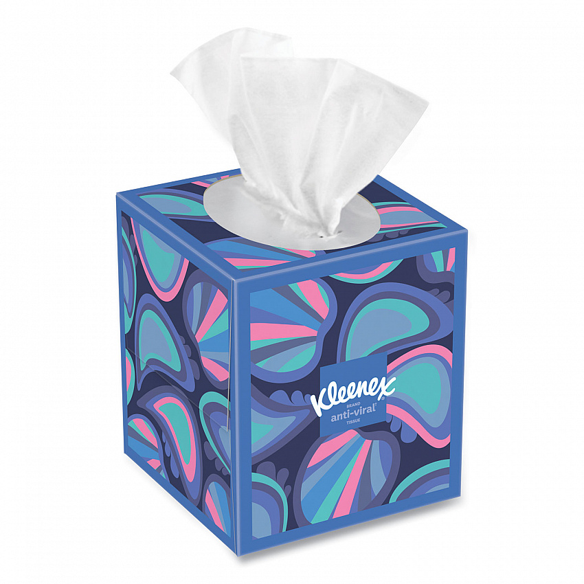 Anti-Viral Facial Tissue, 3-Ply, White, 55 Sheets/Box, 27 Boxes/Carton (54505)