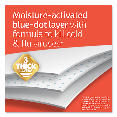 Anti-Viral Facial Tissue, 3-Ply, White, 55 Sheets/Box, 27 Boxes/Carton (54505)
