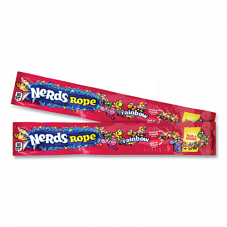 Nerds Rope Candy, Fruity, 0.92 oz Individually Wrapped, 24/Carton (22002136)