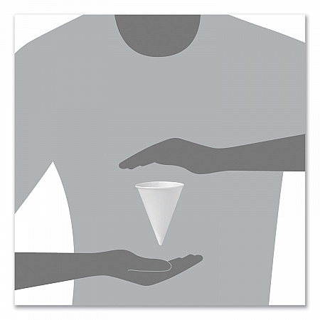 Bare Eco-Forward Treated Paper Cone Cups, ProPlanet Seal, 6 oz, White, 200/Sleeve, 25 Sleeves/Carton (6RBU)