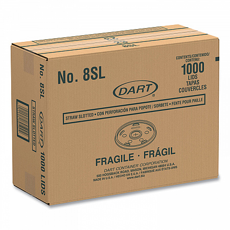 Plastic Cold Cup Lids, Fits 8 oz to 9 oz Cold Cups, Translucent, 100/Pack, 10 Packs/Carton (8SL)