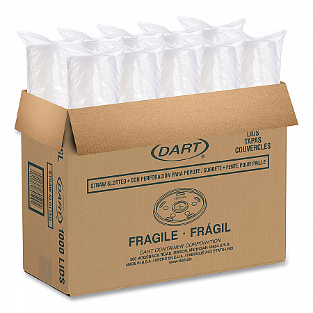 Plastic Cold Cup Lids, Fits 8 oz to 9 oz Cold Cups, Translucent, 100/Pack, 10 Packs/Carton (8SL)