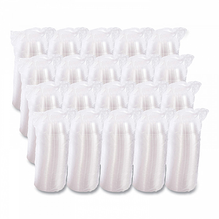 Dome-Top Sundae/Cold Cup Lids, High Dome, Fits 5 oz to 32 oz Cold Cups, Plastic, Clear, 50/Pack, 20 Packs/Carton (20HDLC)