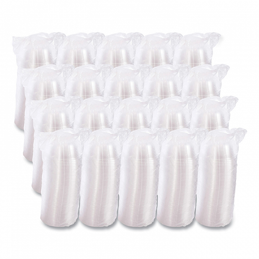 Dome-Top Sundae/Cold Cup Lids, High Dome, Fits 5 oz to 32 oz Cold Cups, Plastic, Clear, 50/Pack, 20 Packs/Carton (20HDLC)